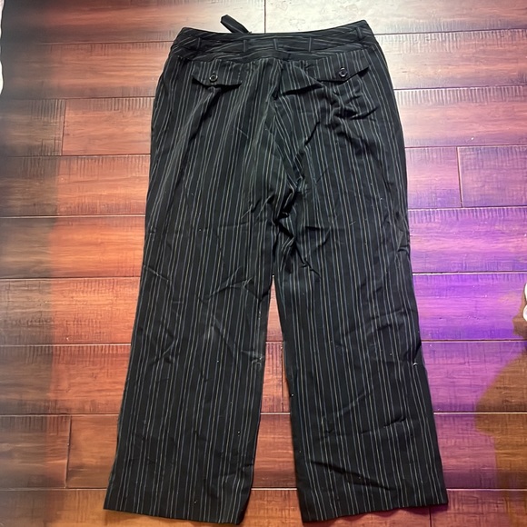 Y2K striped pants with belt and buckle - Picture 3 of 3